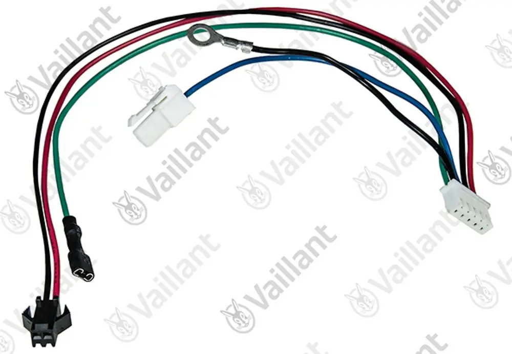 Vaillant Kabelbaum mit mehreren farbigen Drähten und Steckverbindungen, zur Verbindung verschiedener elektrischer Komponenten in Heizsystemen.